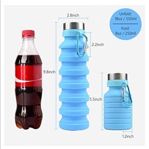 NEW Sports Silicone Portable Foldable Water Bottle